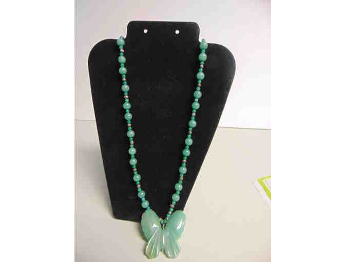 12' Jade Butterfly Necklace
