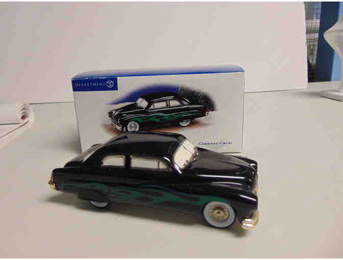 Dept. 56 Snow Village Collectible- 1951 Custom Mercury with rolling rubber tires
