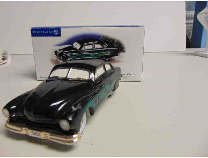 Dept. 56 Snow Village Collectible- 1951 Custom Mercury with rolling rubber tires