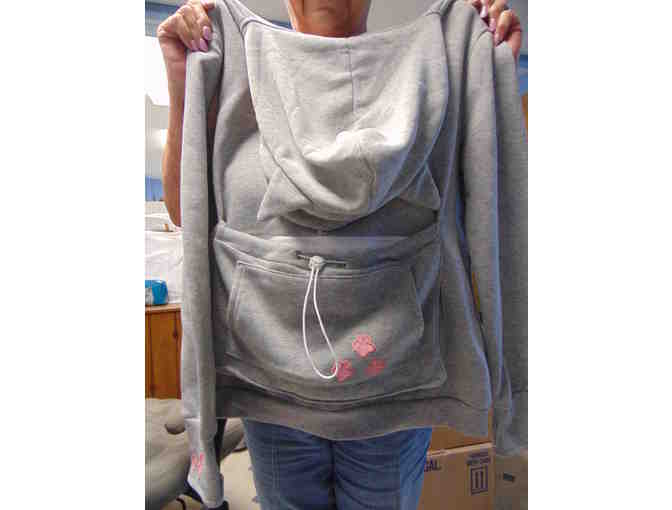 Hooded Sweatshirt with Front Pocket to Carry Small Pets