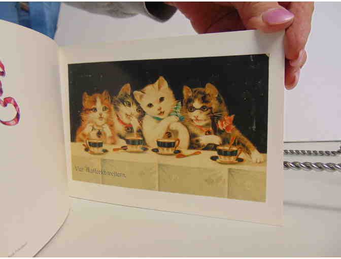 1992 Victorian Cats Postcard Book-Like New