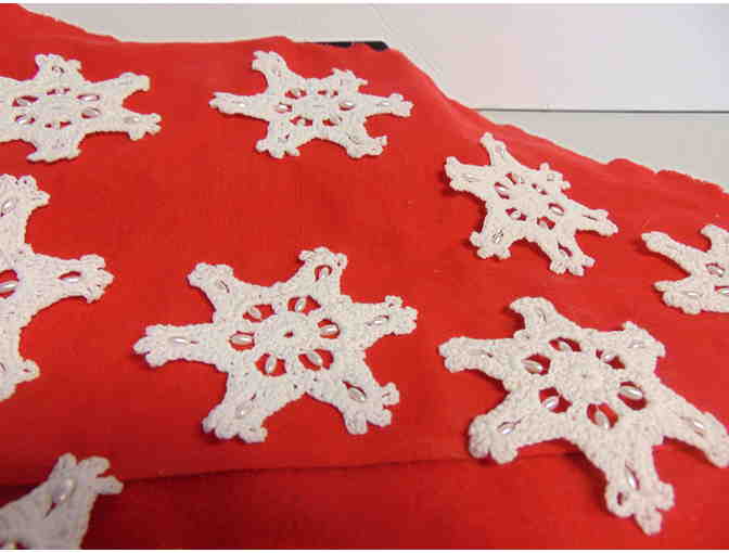 Fifty-Six 3 1/2' Crocheted Snowflake Decorations