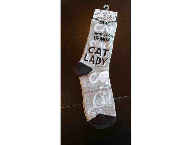 "Crazy Cat Lady" socks - Photo 1