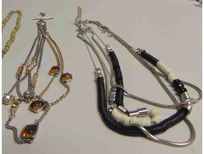 5 Vintage costume Jewelry necklaces