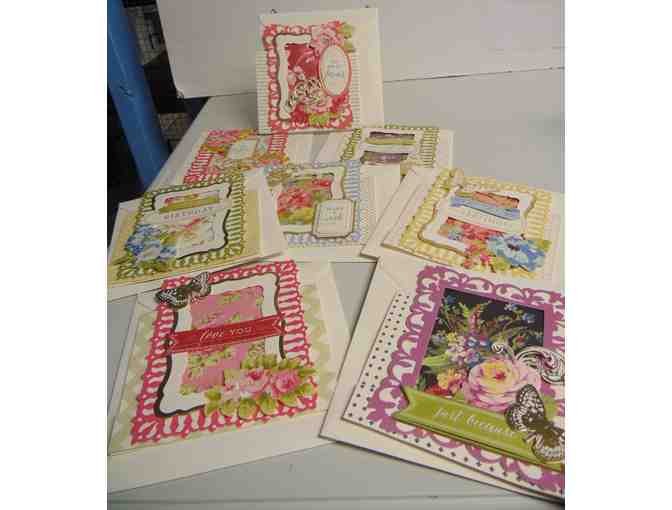 8 Assorted Handcrafted Greeting Cards with Envelopes - Photo 1