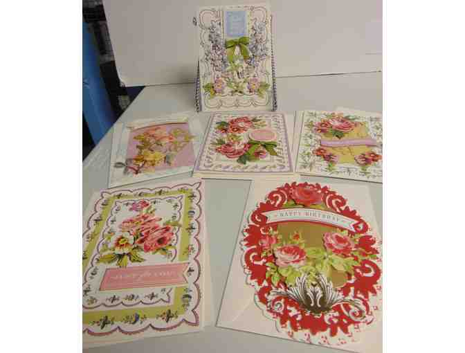 6 Beautiful Hand Crafted Greeting Cards with Raised Design - Photo 1