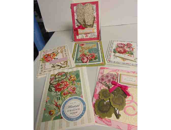Five Beautiful Hand Crafted Greeting Cards with Raised Design Cover - Photo 1