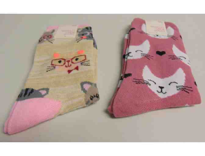 2 Pair of Cute Novelty Cat Socks - Photo 1