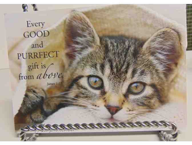 5"x7" Wood Plaque "Every Good and Purrfect Gift is From Above" - Photo 1