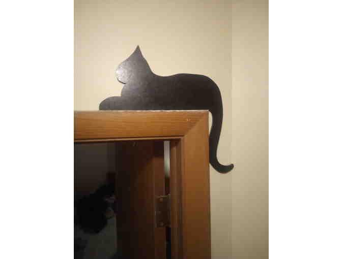 5 Black Cat Silhouettes for Door Frame or Picture Frames - Photo 1