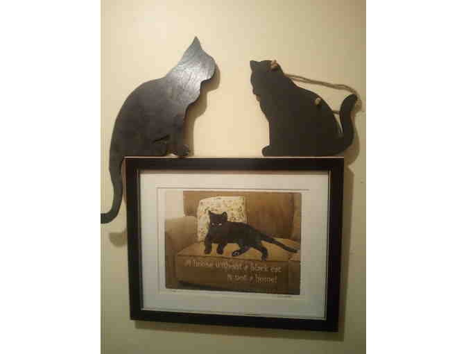 5 Black Cat Silhouettes for Door Frame or Picture Frames - Photo 2