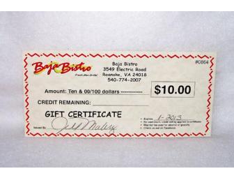 $10 Baja Bistro Gift Certificate