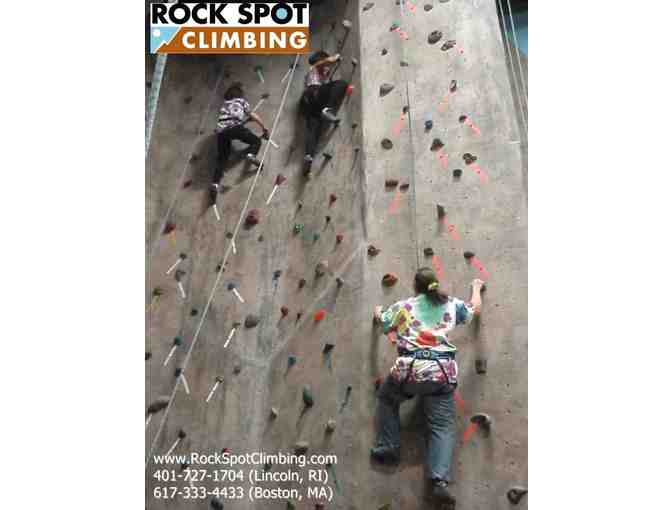 Indoor Rock Climbing 4-Pack of Passes with Gear Rental, T-Shirt & Water Bottle