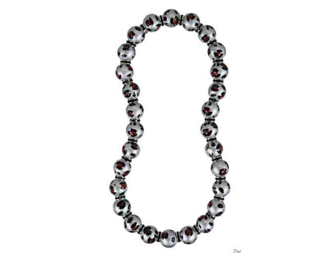 Angela Moore Matching Leopard Life Silver Classic Necklace & Bracelet Set
