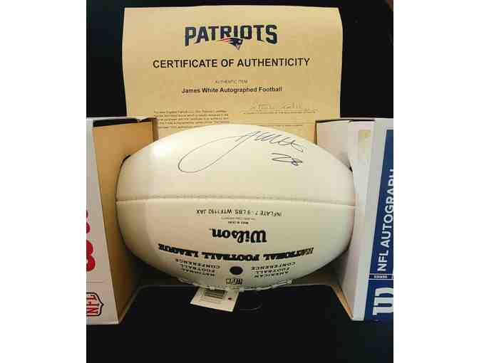 NE Patriots - James White Autographed Football
