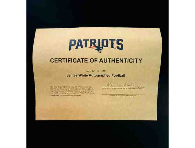 NE Patriots - James White Autographed Football