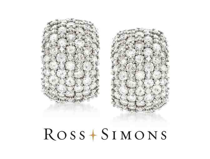 5.00 ct. t.w. Pave Diamond Earrings in Sterling Silver from Ross-Simons