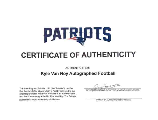 Kyle Van Noy Autographed Football w/ Certificate of Authenticity