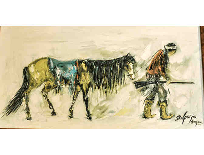 Ettore 'Ted' DeGrazia prints: 'Alone' and 'Lost Apache'