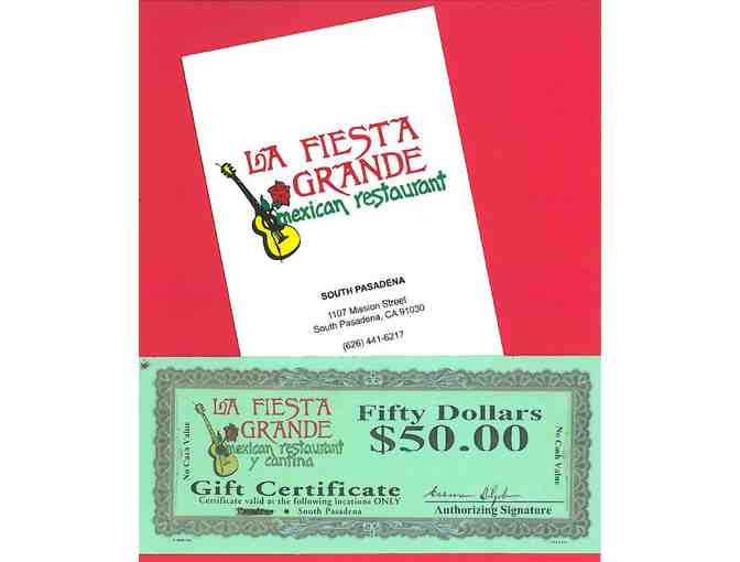 La Fiesta Grande - $50 certificate