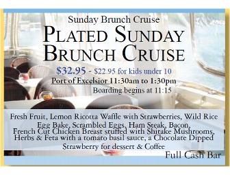 2 passes for the Margaritaville, Picnic, or Brunch Cruise