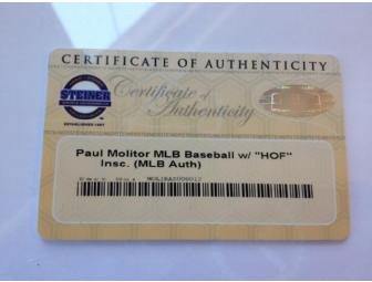 Autographed Paul Molitor baseball