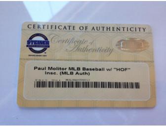 Autographed Paul Molitor baseball