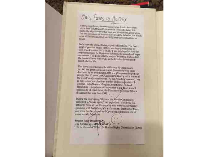 Two autographed books from former US Senator Rudy Boschwitz