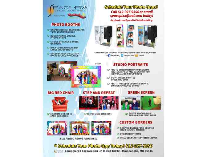Photo Booth Strips or Photo Studio 5 x 7 Pictures at your Next Event