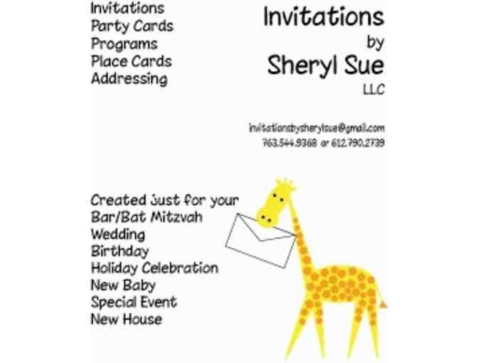 $100 Gift Certificate for Invitations by Sheryl Sue