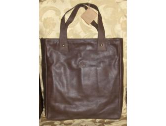 Chocolate Brown Leather Tote by Timberland
