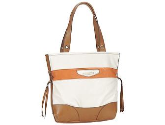 Brand New with tags -Designer-KATHY VAN ZEELAND- Braziliant Bucket Bag Cream Multi