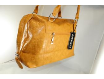 Handbag by FLAMENCO - Dark Yellow Color - Brand New- Designed for Saint Clare School Only