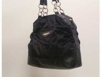 Kathy Van Zeeland Handbag: Zip Me Satchel Black Zebra -  New with Tags