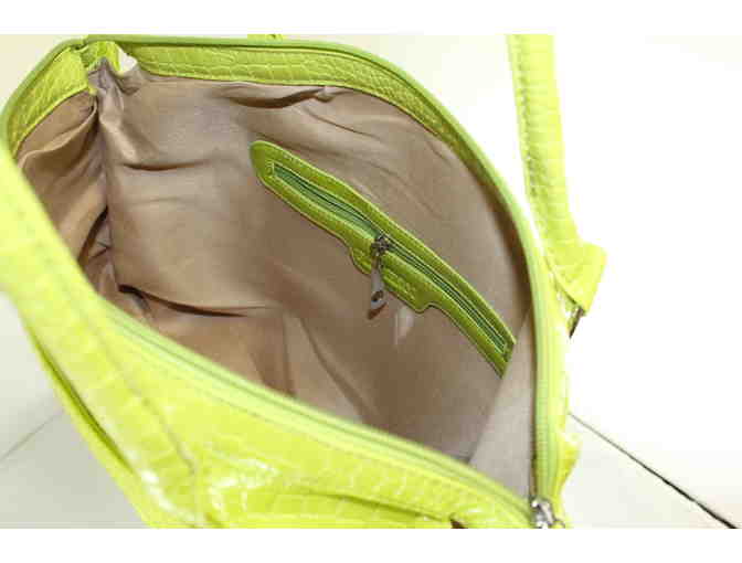 $2 RAFFLE TIX: Handbag by FLAMENCO - Green/Pistach-New- *Designed for St. Clare School*