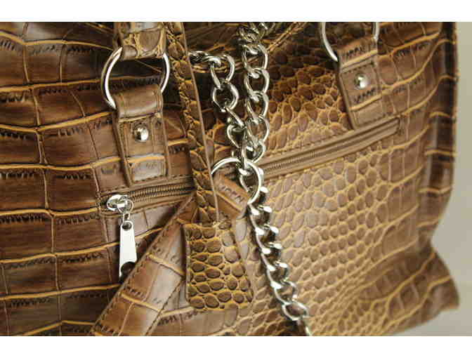 $2 RAFFLE TICKET: Handbag by FLAMENCO - BROWN - New - *Designed for Saint Clare*