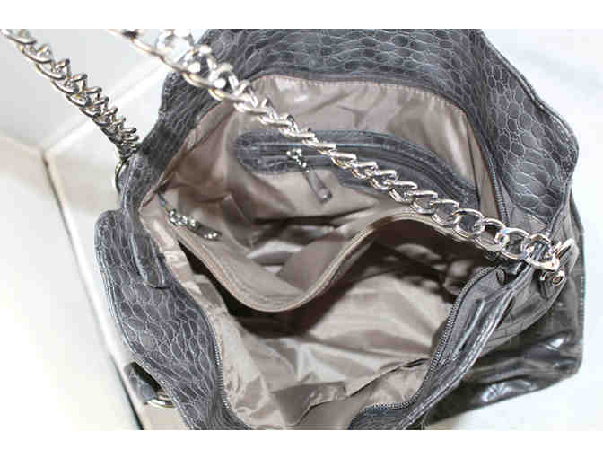 Handbag by FLAMENCO - BARCELONA HEART - GRAY  - New - Designed for Saint Clare School Only