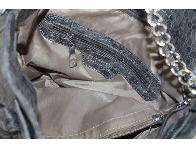 Handbag by FLAMENCO - BARCELONA HEART - GRAY  - New - Designed for Saint Clare School Only
