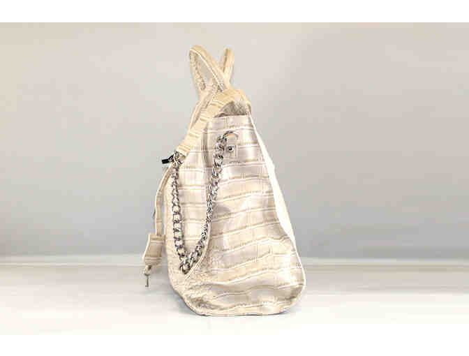 Handbag by FLAMENCO - BARCELONA HEART - WHITE- New - Designed for Saint Clare School Only