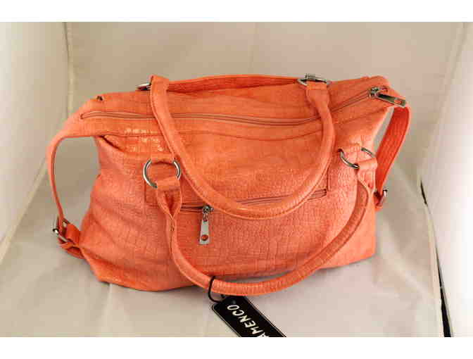 Handbag by FLAMENCO - Salmon Color - Brand New- Designed for Saint Clare School Only