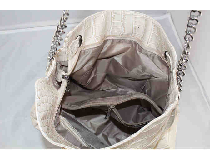 $2 RAFFLE TICKET: Handbag by FLAMENCO -  WHITE- New - *Designed for Saint Clare*