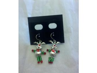 Reindeer Earrings and Pin