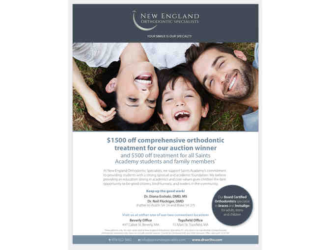 New England Orthodontic Specialists, PC - $1500 off a new patient