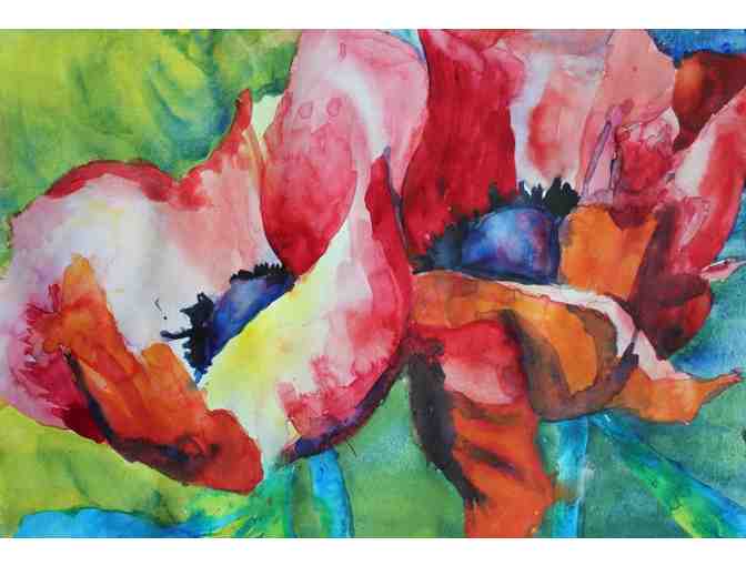 Artists from Creative Endeavors Art Center are donating a trio of floral themed artwork