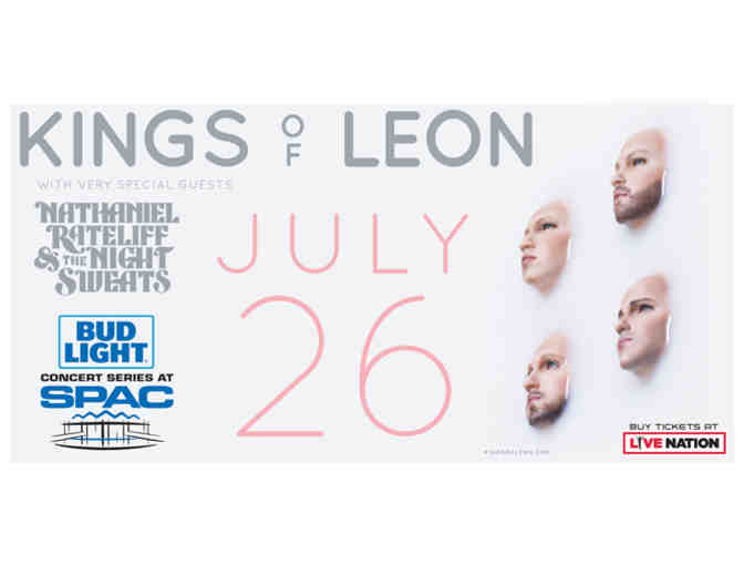 2 Tix in Section 5, Row D for King's of Leon at SPAC 7/26/17 w/ Hotel, Shuttle & Dinner - Photo 2