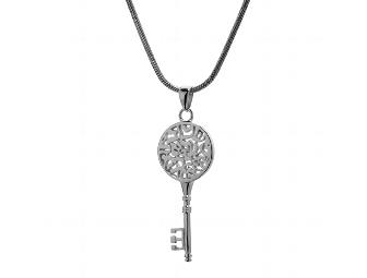 Gold Plated Shema-Or Key Pendant w/ Gold Chain