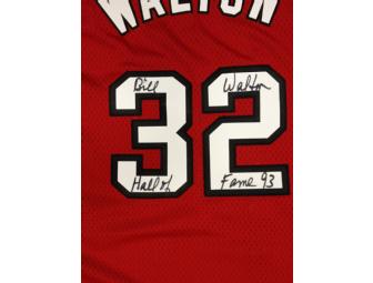 Authentic NBA Portland Trailblazers jersey autographed by Hall-of-Famer Bill Walton