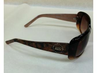 Brown Python Plastic ABS by Allen Schwartz Sunglasses with Case
