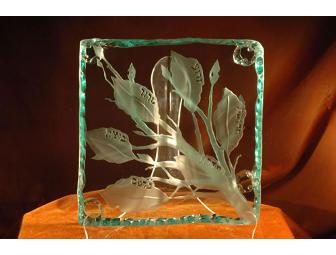 Tree of Life Glass Seder Plate by Steve Resnick