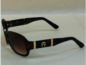 Etienne Aigner Brown Tortoise Sunglasses in Case